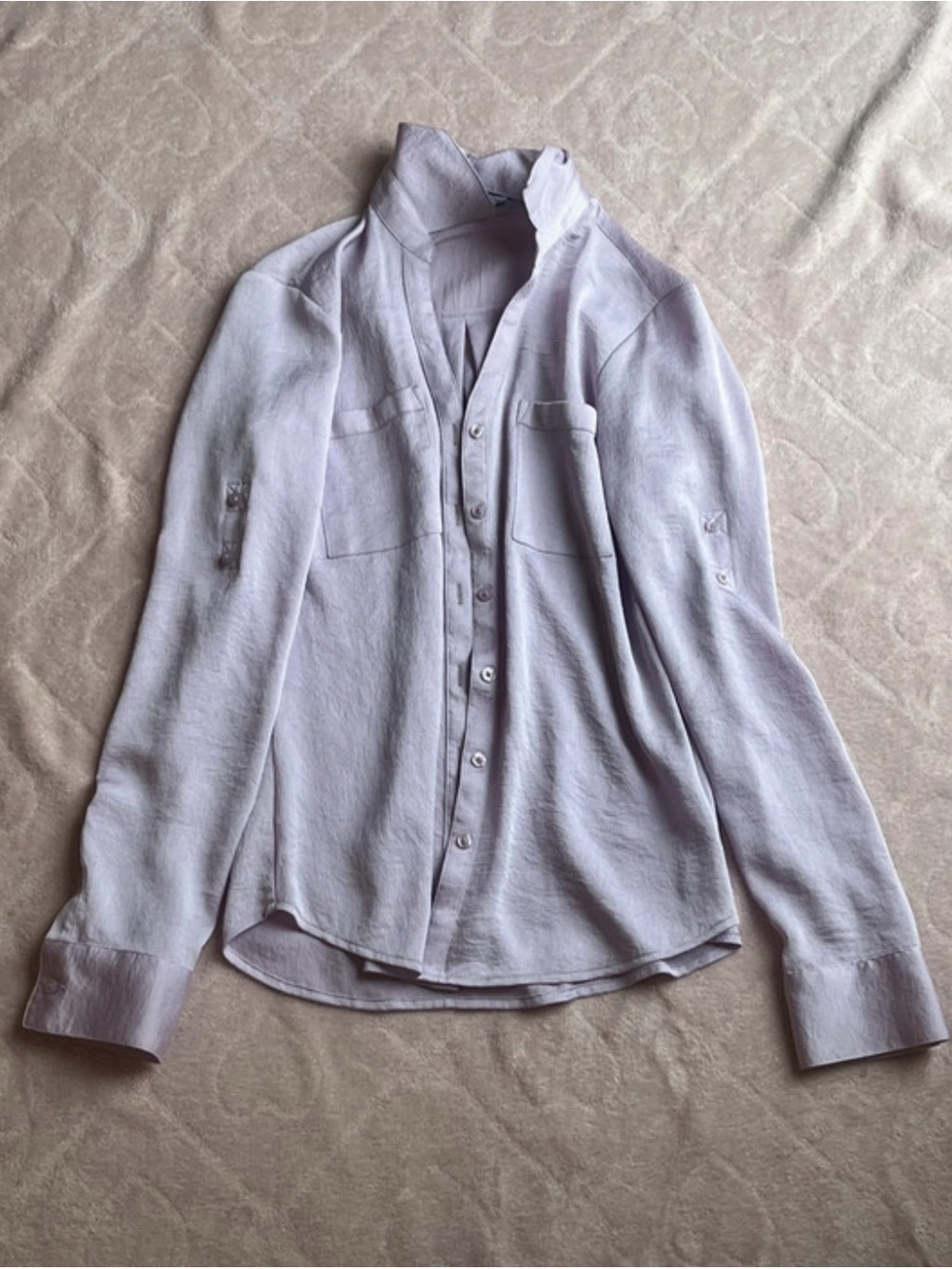 Express Light Lavender Button-Down Shirt
